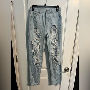 American eagle ripped mom jeans